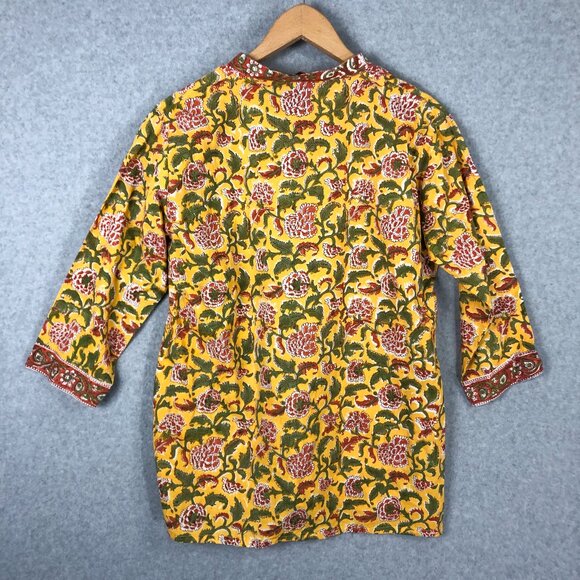 NWT Craft House Floral Made in India Tunic Top Size XXL - Picture 2 of 5